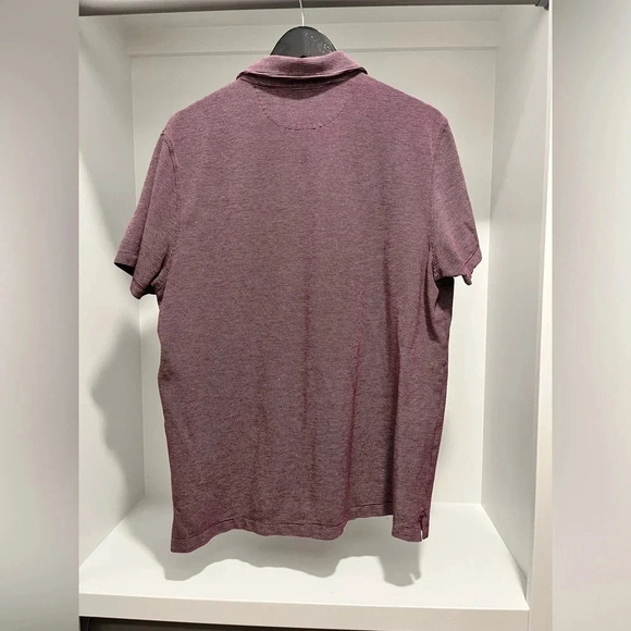Banana Republic Performance Knit burgundy/white collared polo XL mens - Picture 2 of 4
